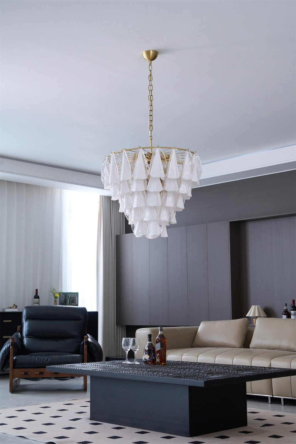 Redrenwyn Glass Chandelier-Moonnatur