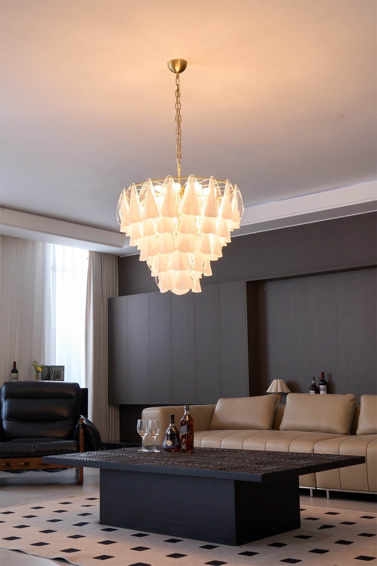 Redrenwyn Glass Chandelier-Moonnatur