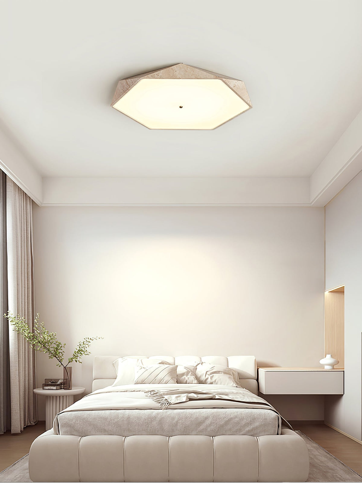 Nethenelia Travertine Ceiling Light-Moonnatur