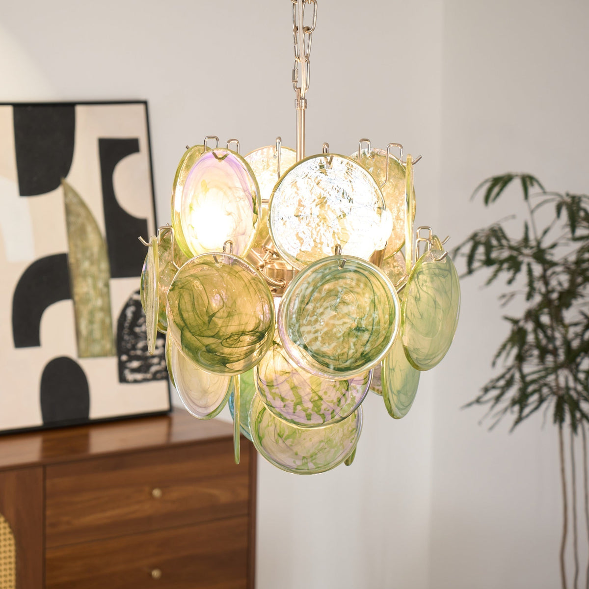 Zelvencove Glass Chandelier-Moonnatur