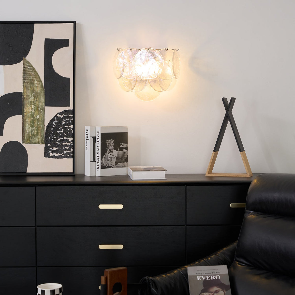 Trevenera Glass Wall Light-Moonnatur