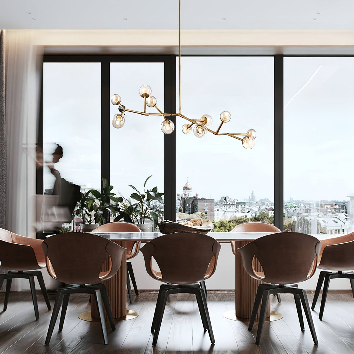 Nethenwren Glass Chandelier-Moonnatur