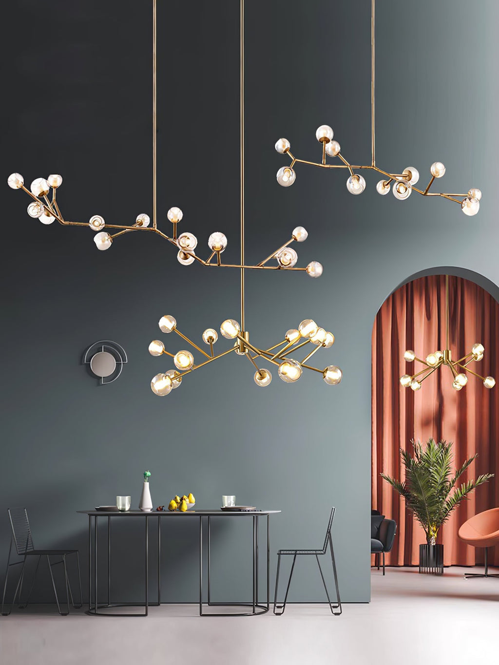 Nethenwren Glass Chandelier-Moonnatur