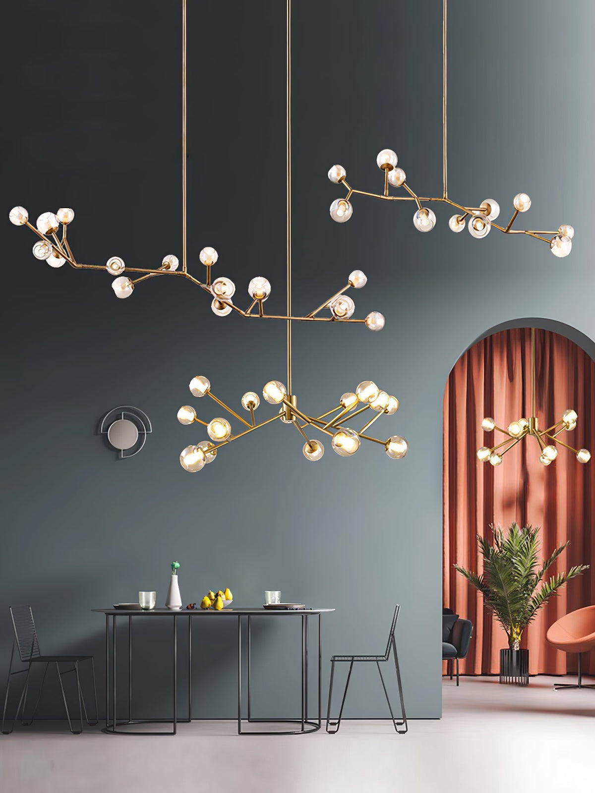 Nethenwren Glass Chandelier-Moonnatur