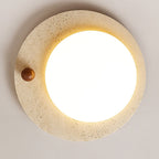 Osweneth Travertine Ceiling Light-Moonnatur