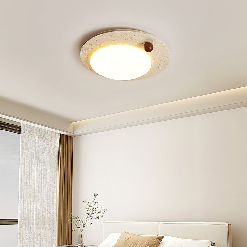Osweneth Travertine Ceiling Light-Moonnatur