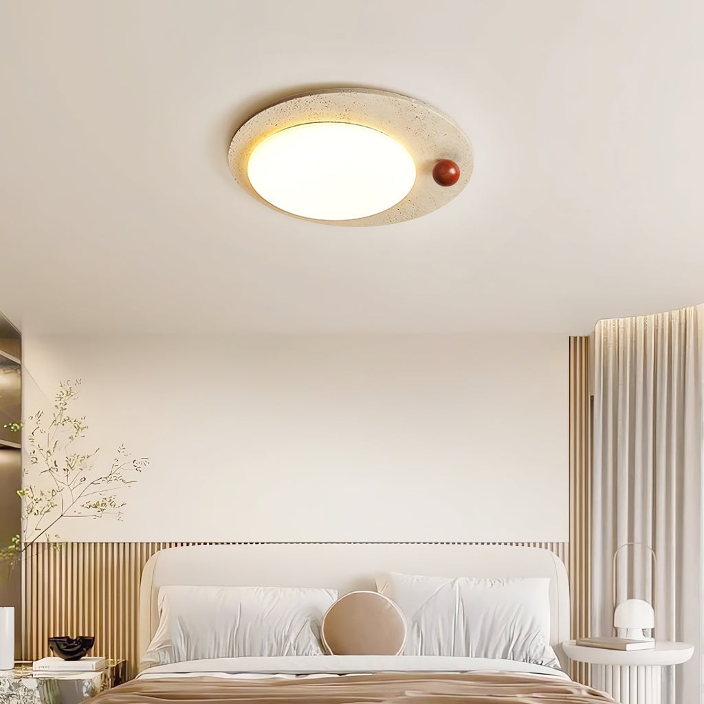 Osweneth Travertine Ceiling Light-Moonnatur