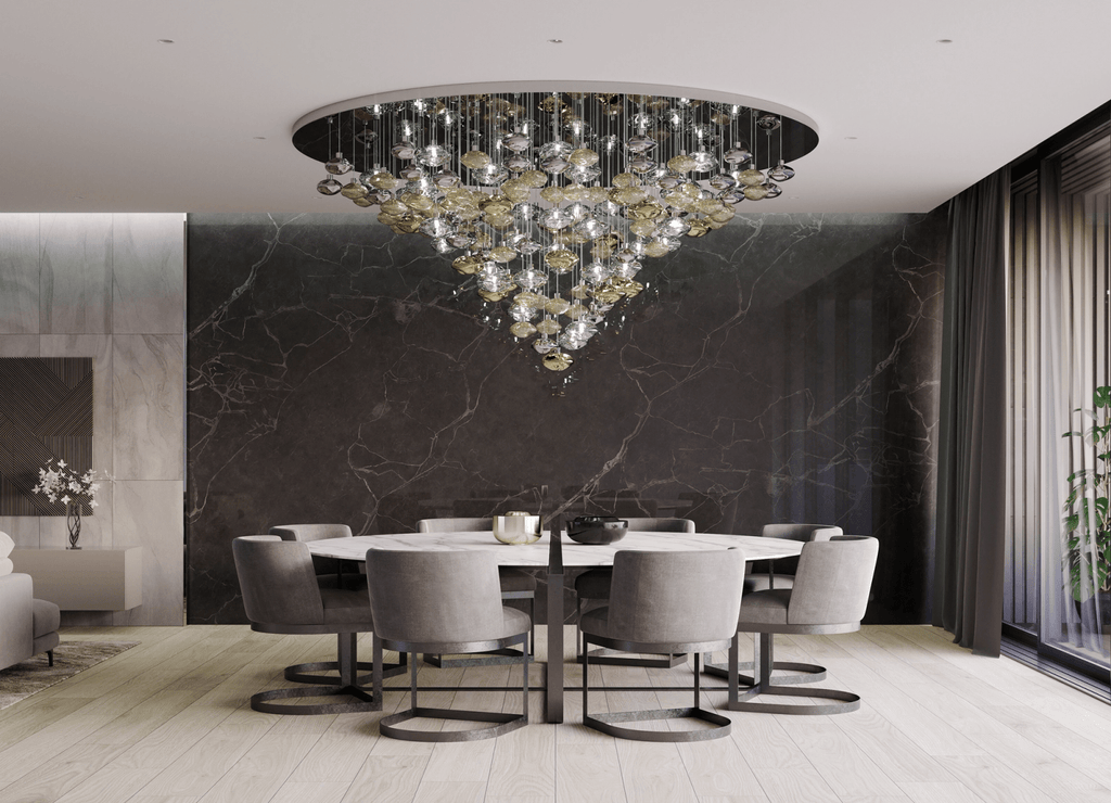 Tenelle Glass Chandelier-Moonnatur