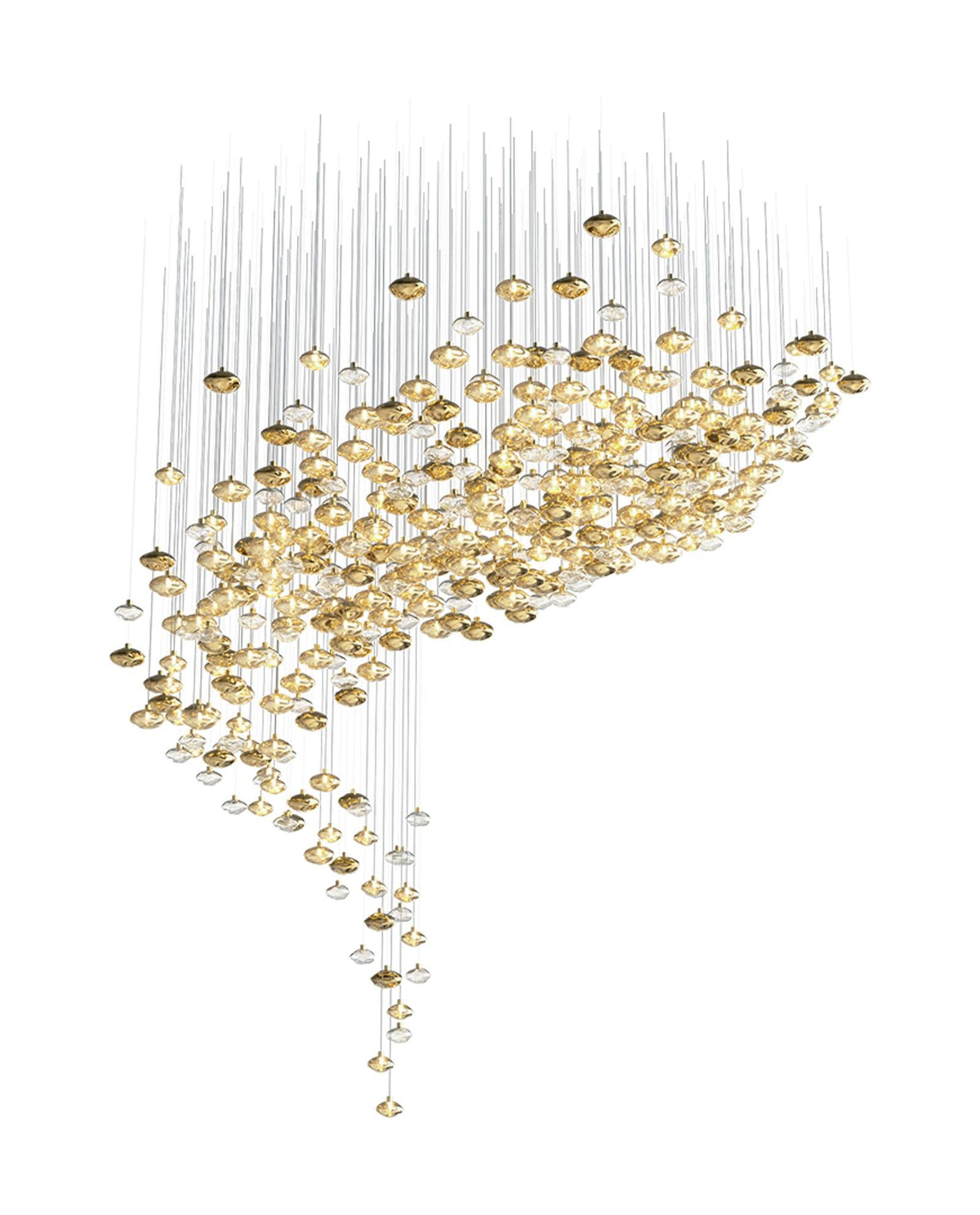 Tenelle Glass Chandelier-Moonnatur