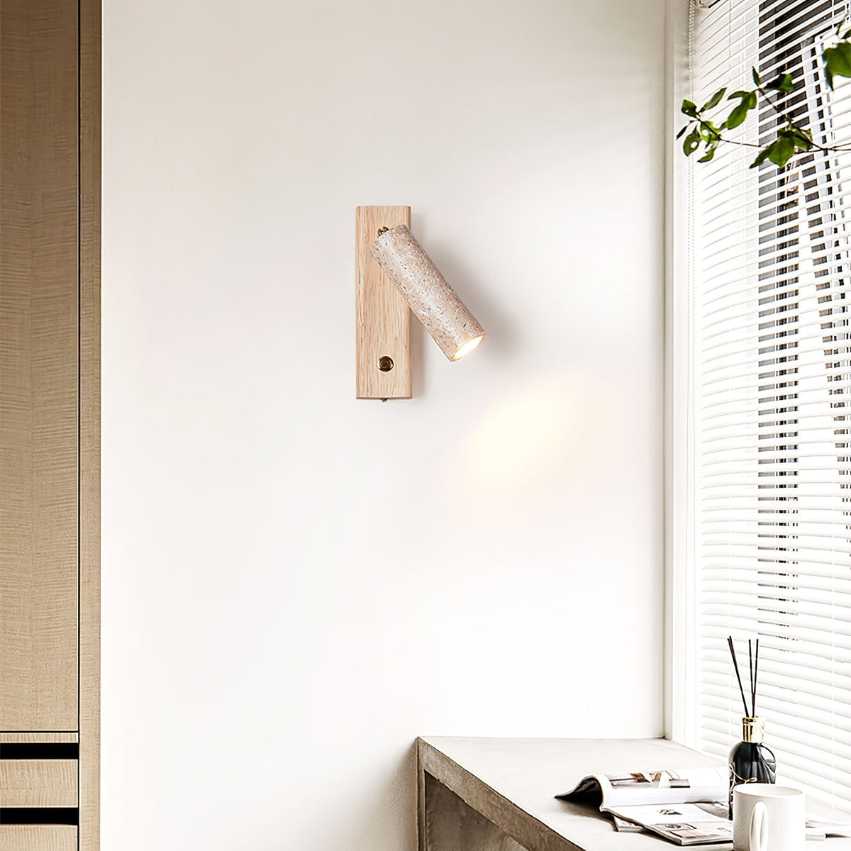 Sorrelara Travertine Wall Light-Moonnatur