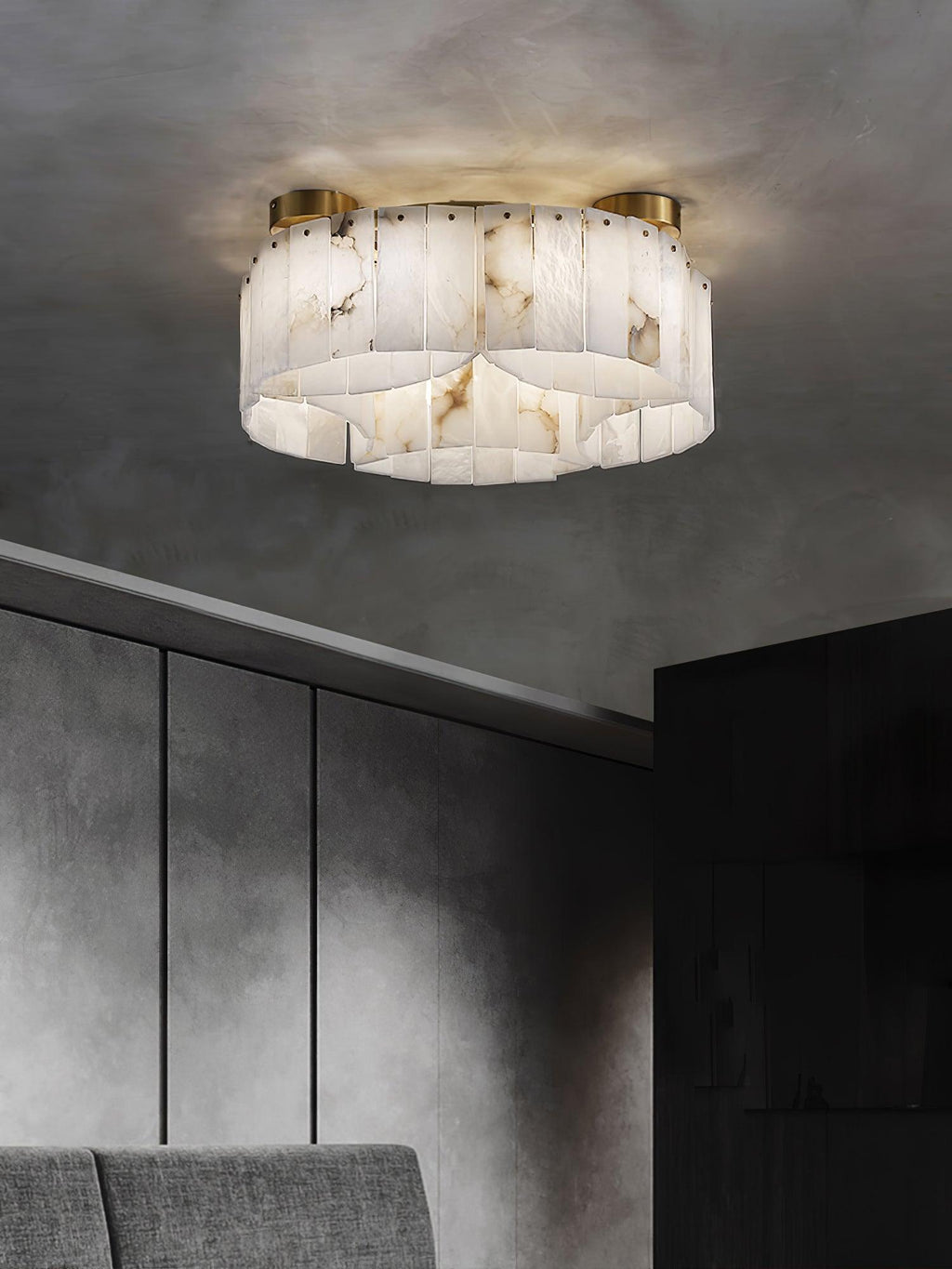 Galdenara Alabaster Ceiling Light-Moonnatur