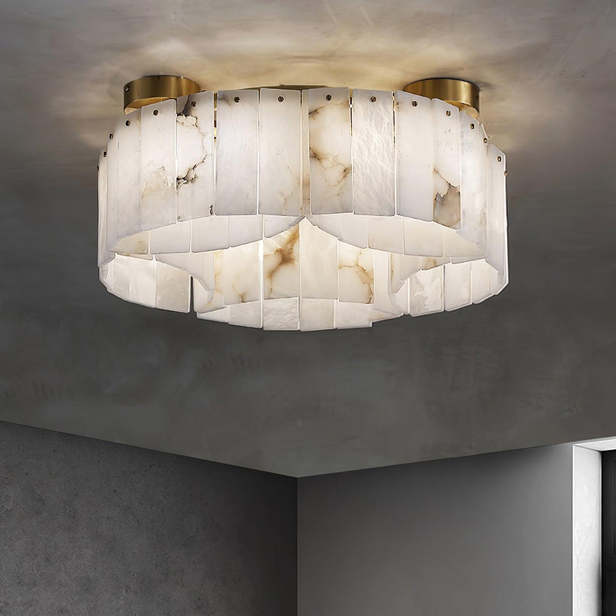 Galdenara Alabaster Ceiling Light-Moonnatur