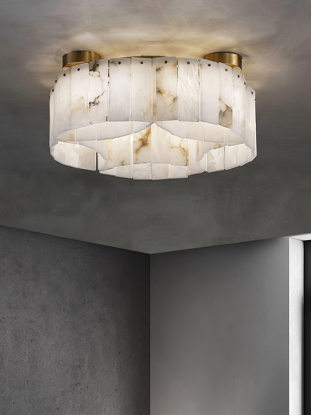 Galdenara Alabaster Ceiling Light-Moonnatur