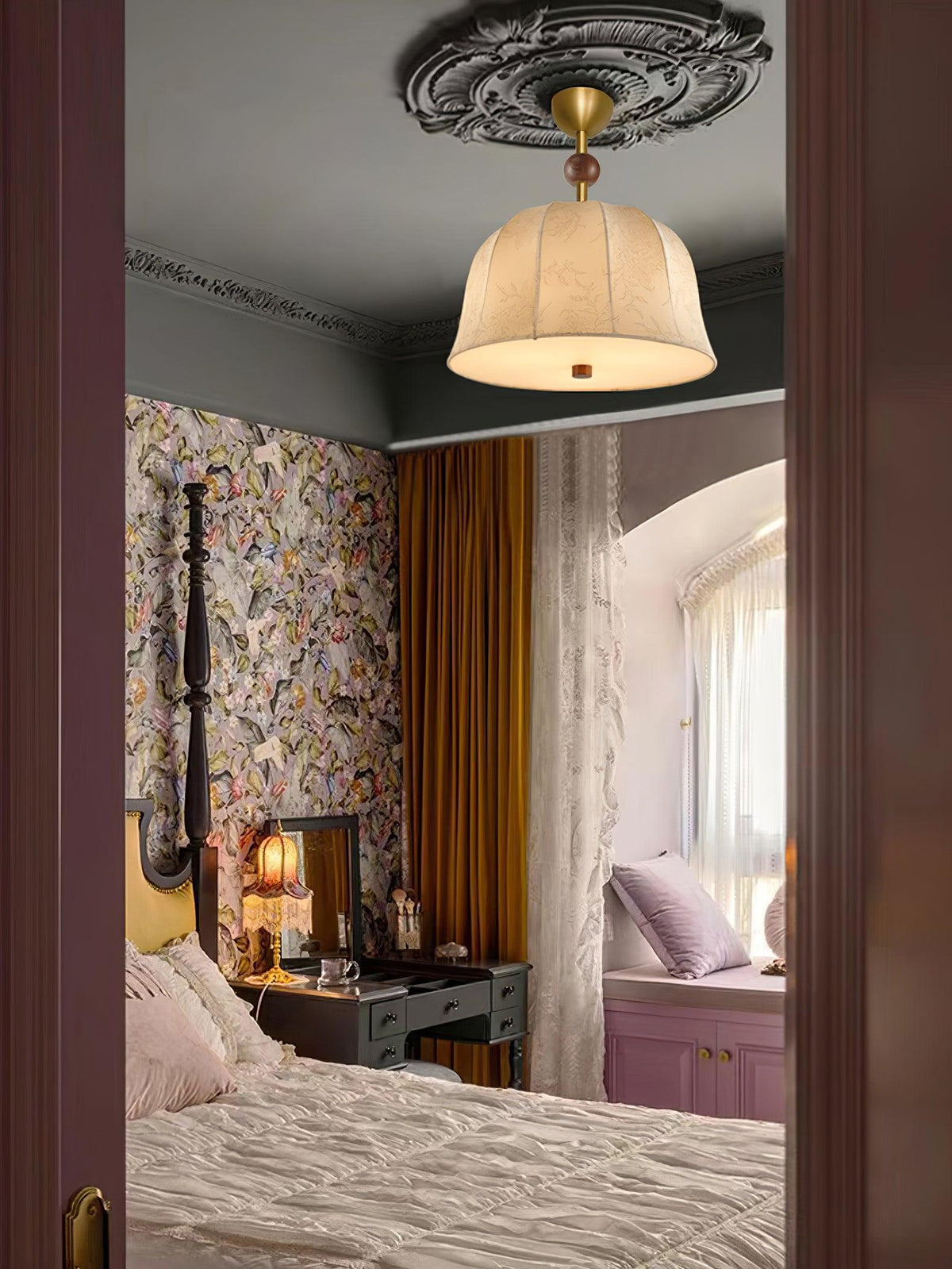 Renverara Fabric Ceiling Light-Moonnatur