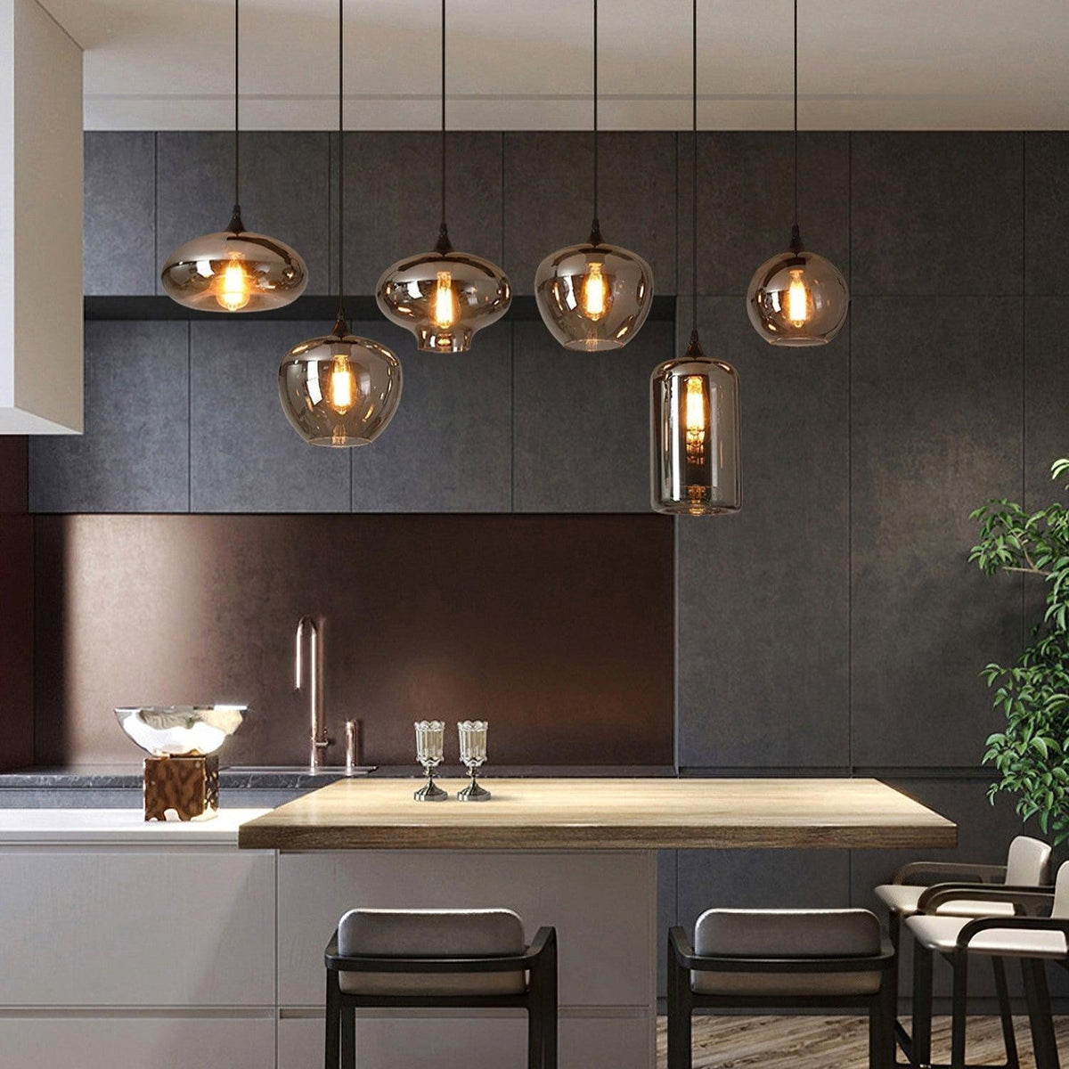 Gresara Glass Pendant Light-Moonnatur