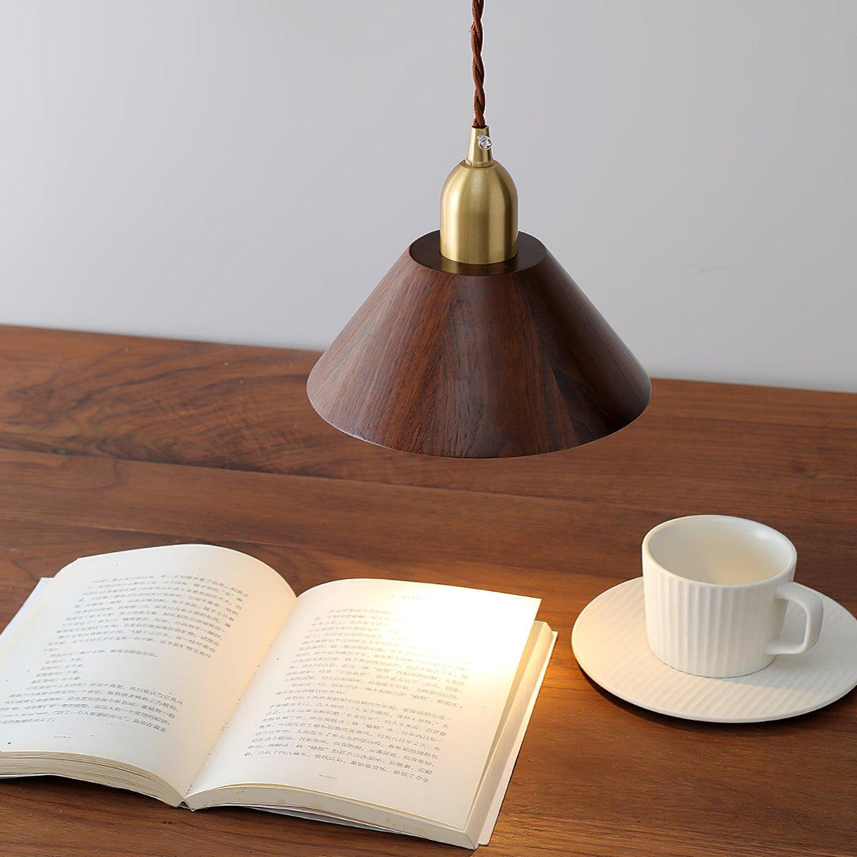 Wyndelle Walnut Pendant Lamp-Moonnatur