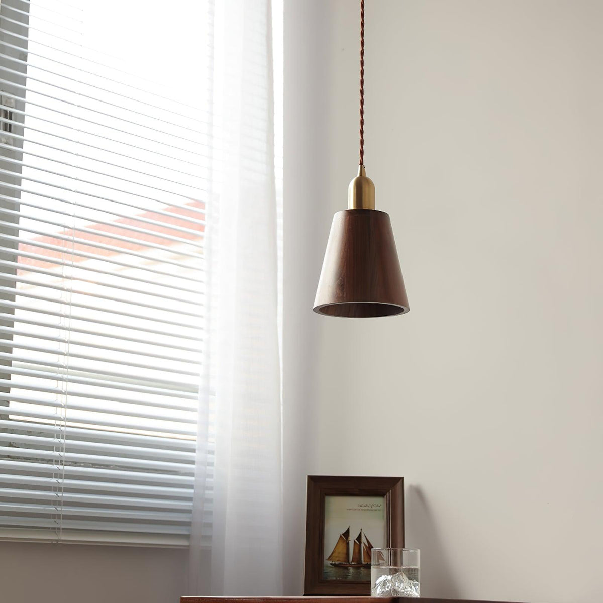 Wyndelle Walnut Pendant Lamp-Moonnatur