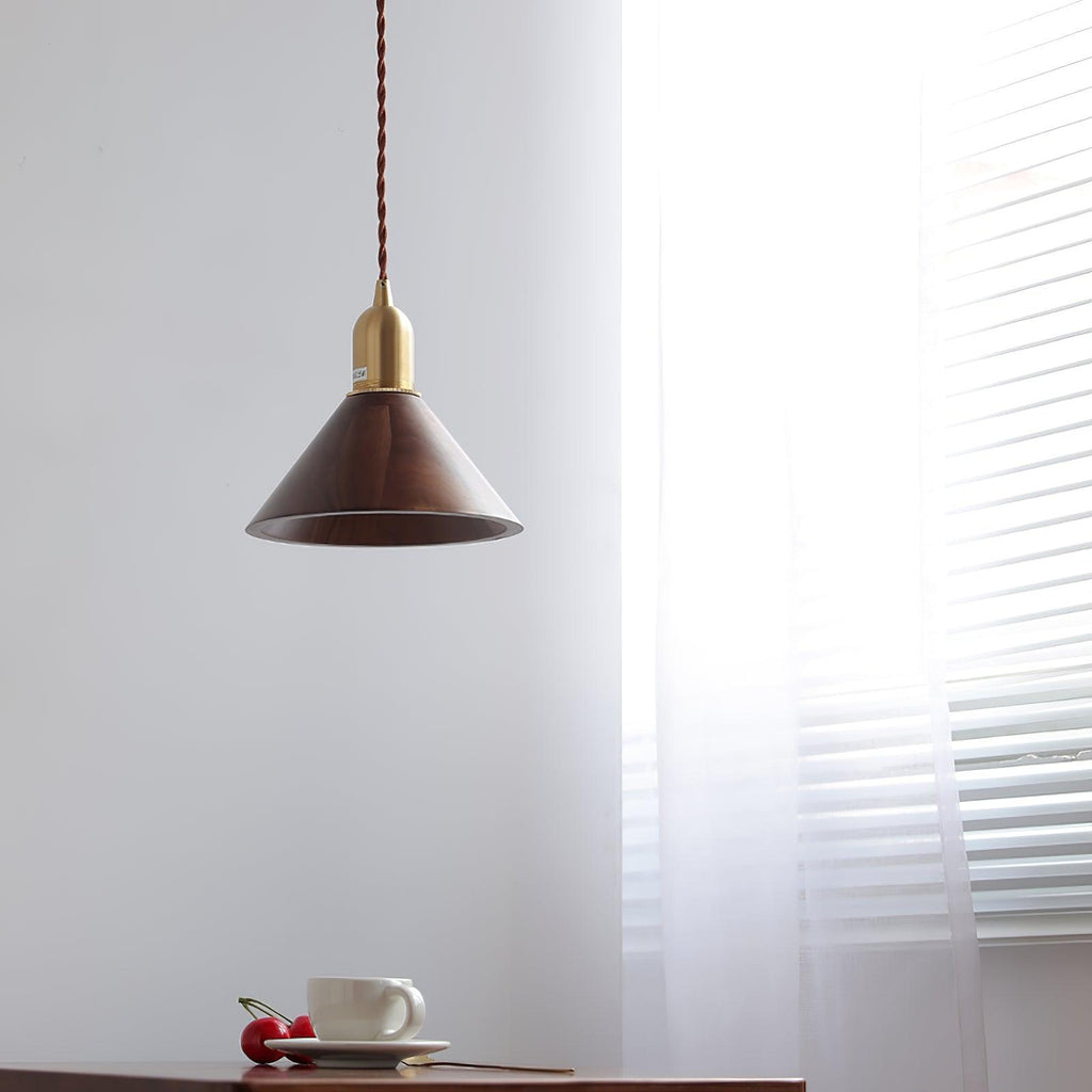 Wyndelle Walnut Pendant Lamp-Moonnatur