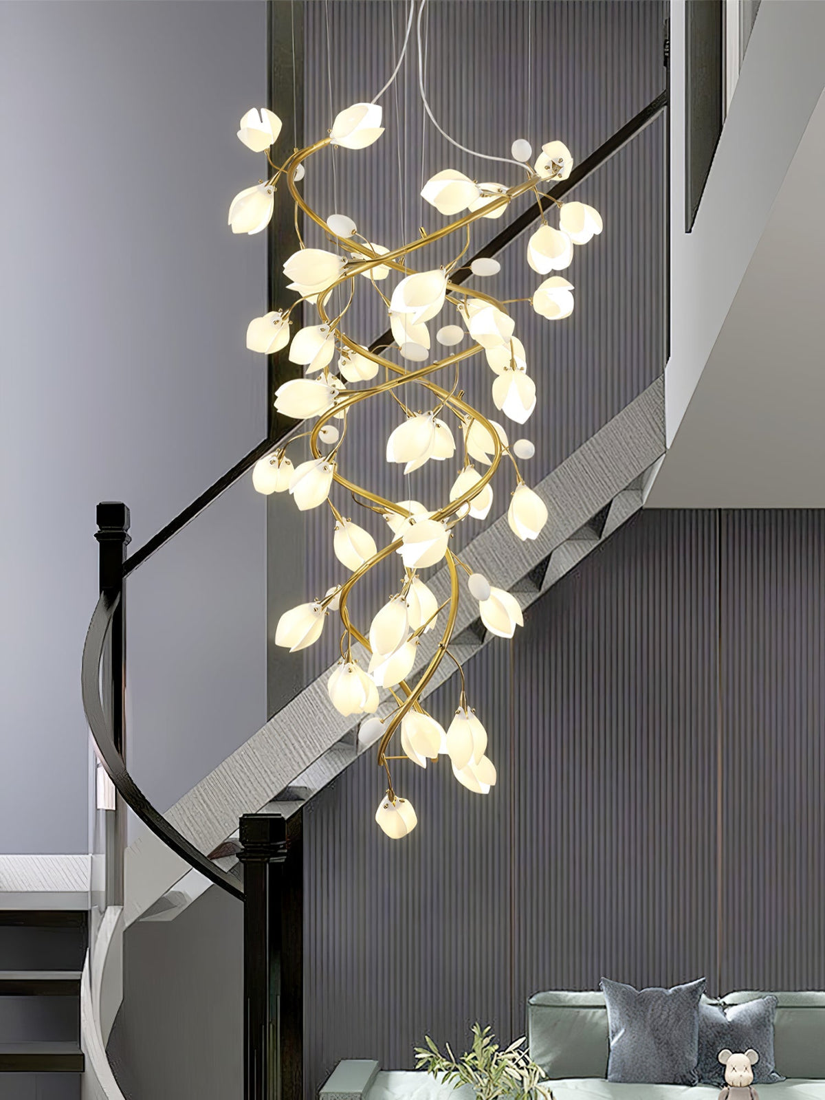Lyreniel Ceramic Chandelier-Moonnatur