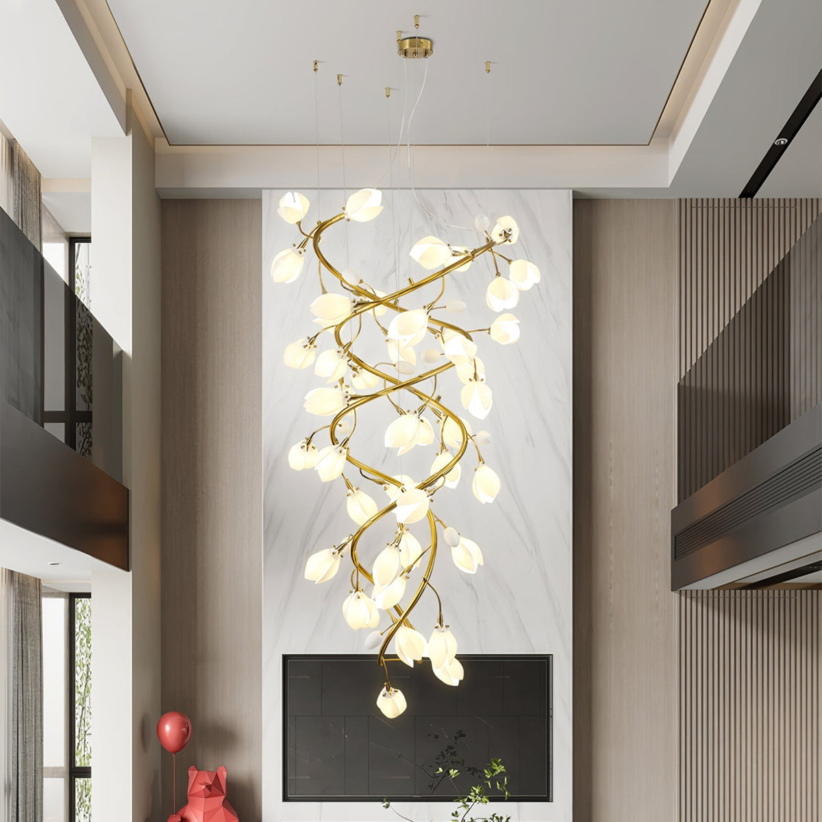 Lyreniel Ceramic Chandelier-Moonnatur