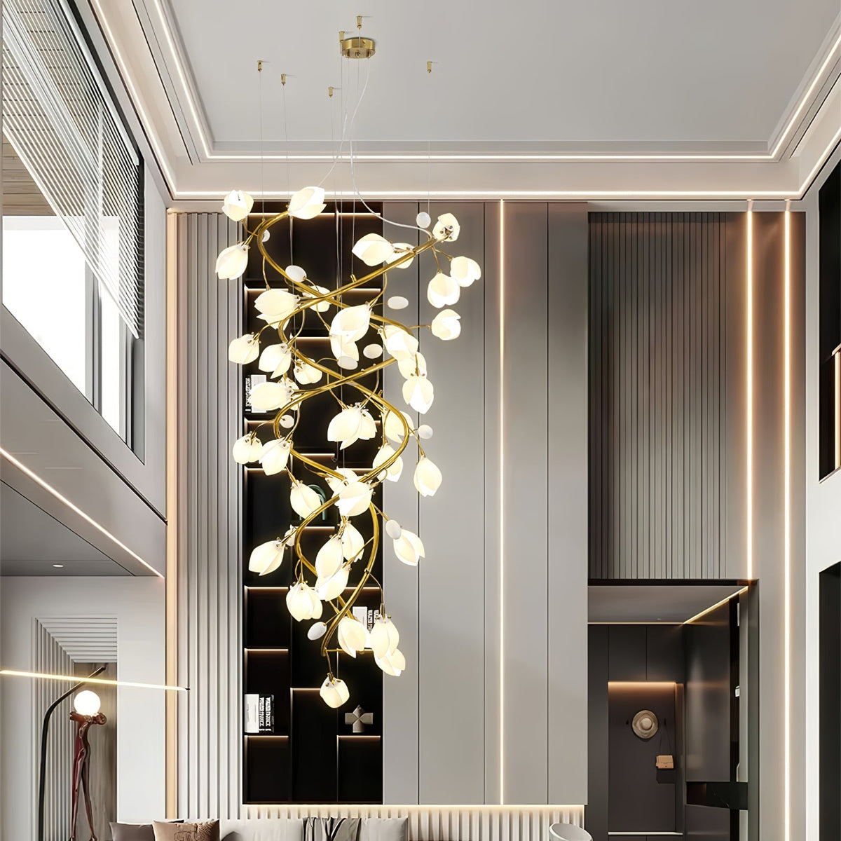 Lyreniel Ceramic Chandelier-Moonnatur