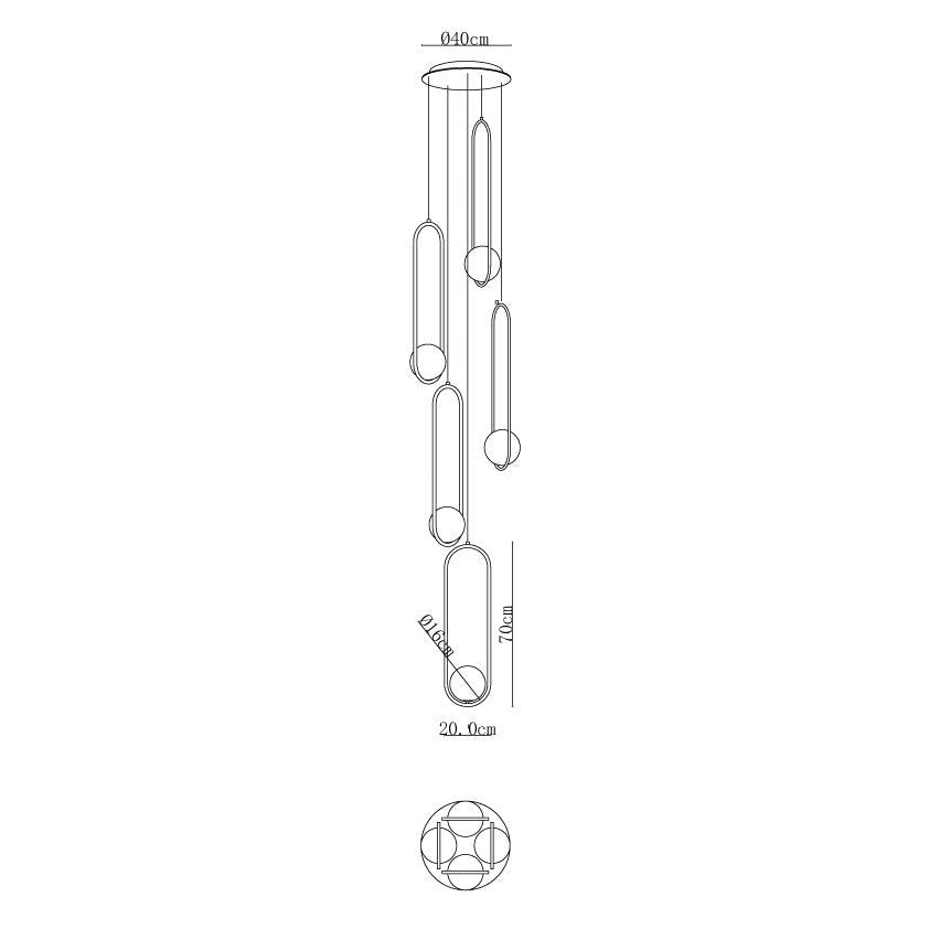 Wrenaria Glass Chandelier-Moonnatur