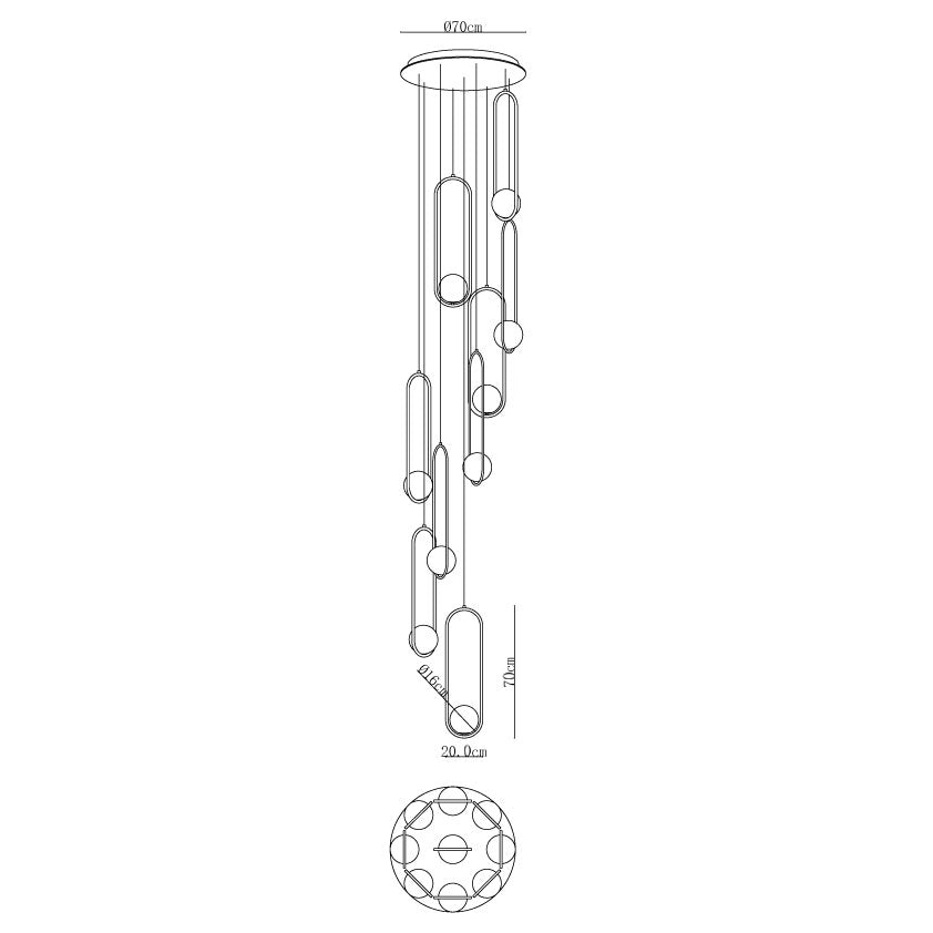 Wrenaria Glass Chandelier-Moonnatur