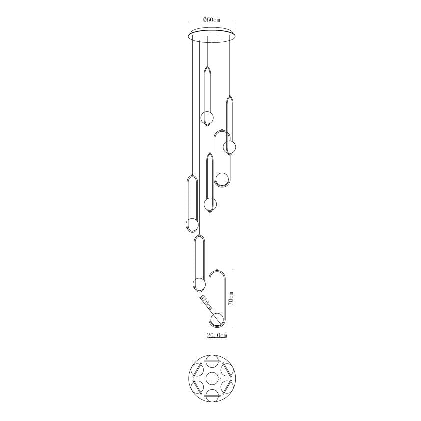 Wrenaria Glass Chandelier-Moonnatur