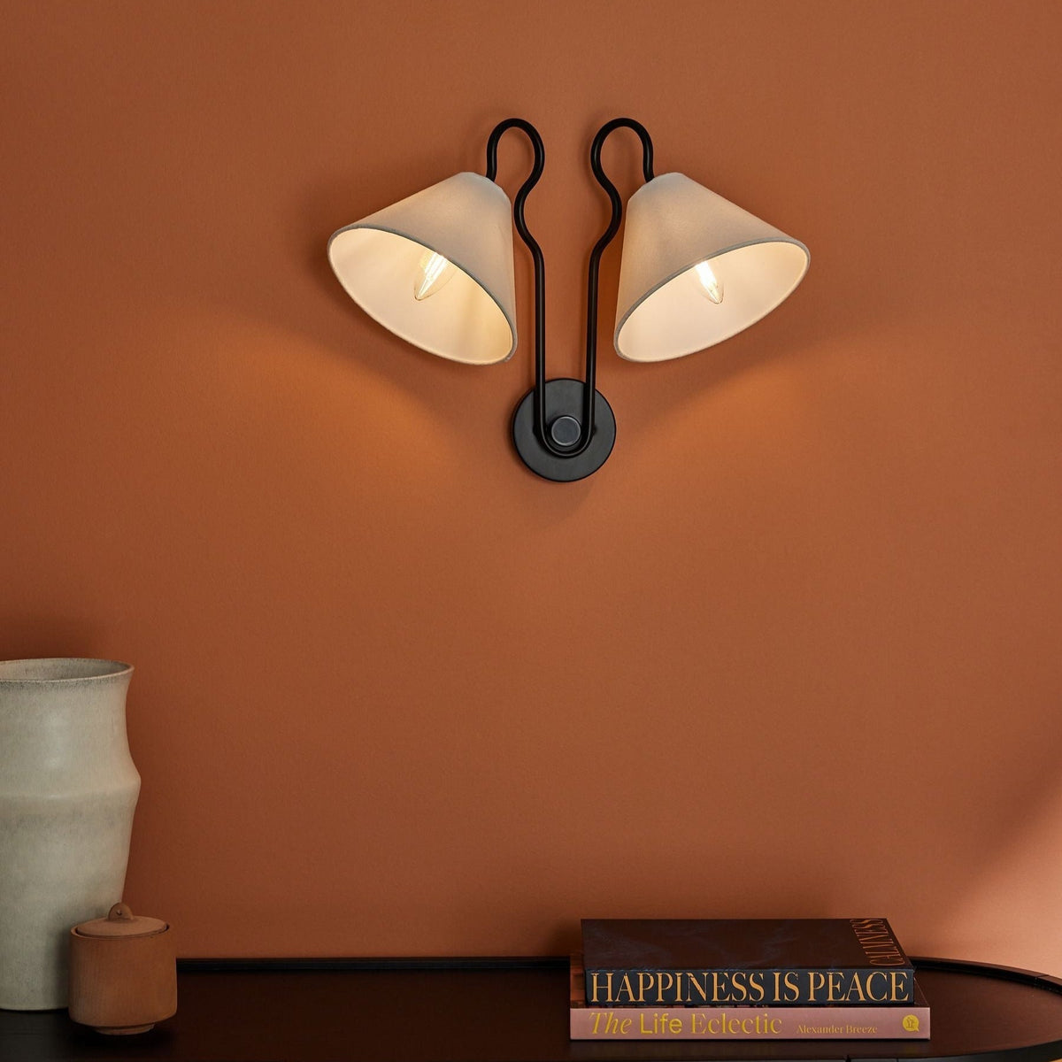 Woldenwynne Fabric Wall Light-Moonnatur