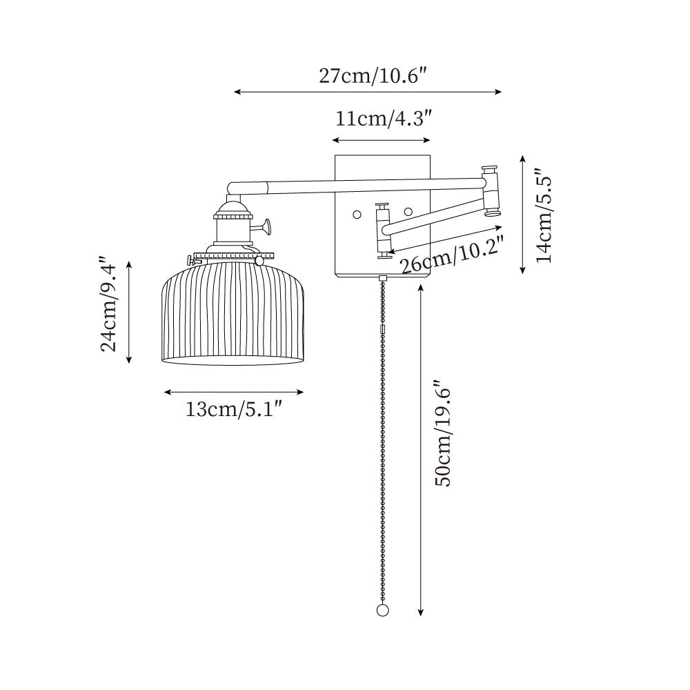 Hatherfern Ceramic Wall Light-Moonnatur