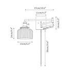 Hatherfern Ceramic Wall Light-Moonnatur