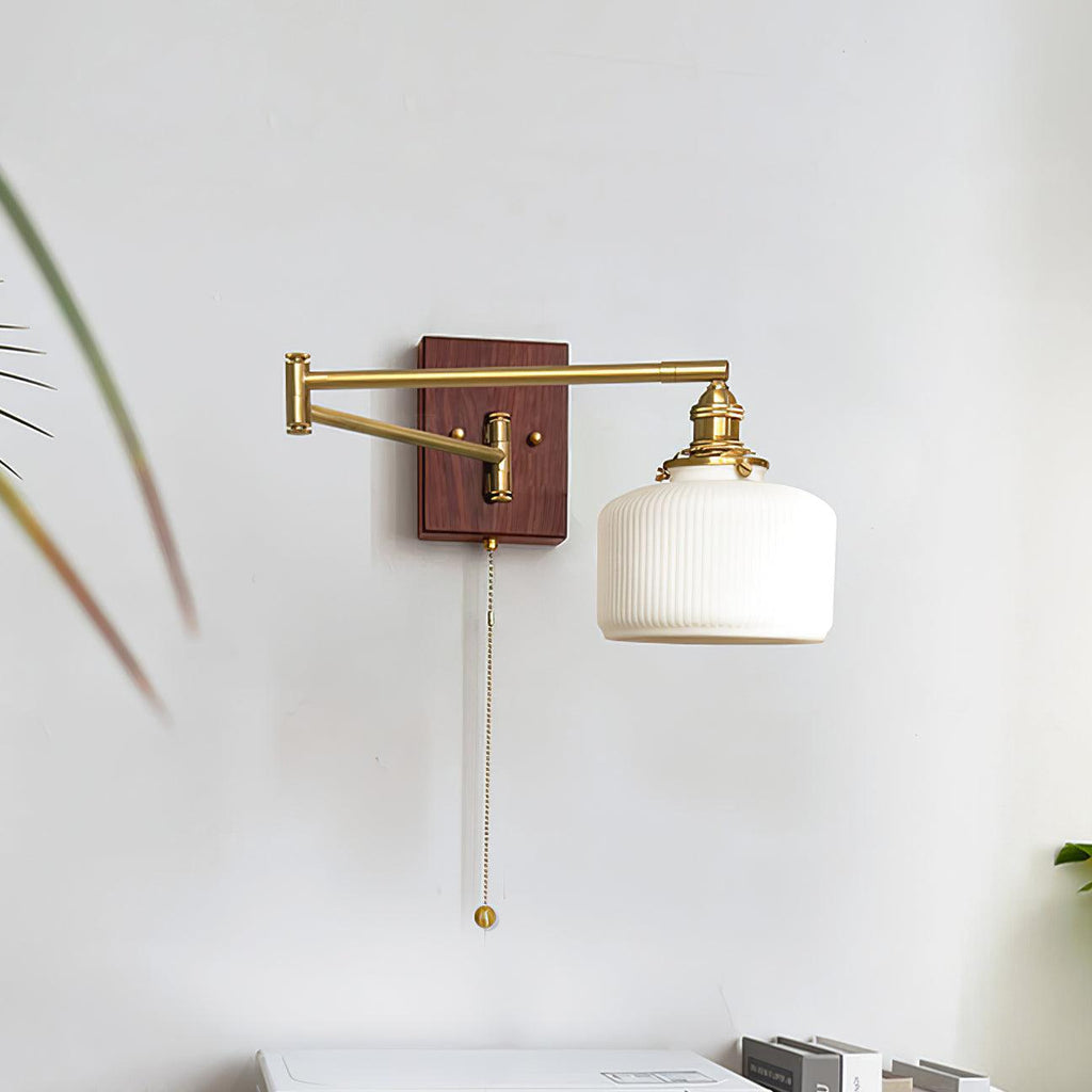 Hatherfern Ceramic Wall Light-Moonnatur