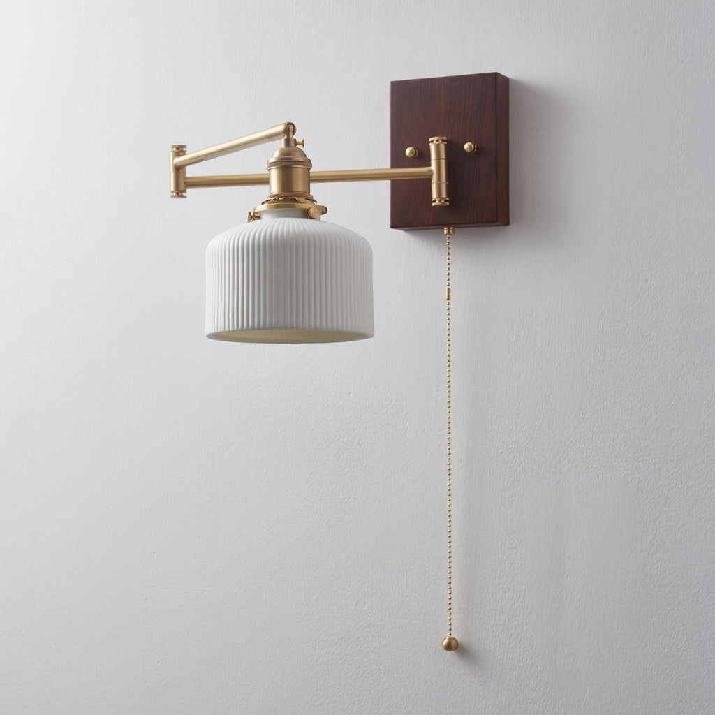 Hatherfern Ceramic Wall Light-Moonnatur