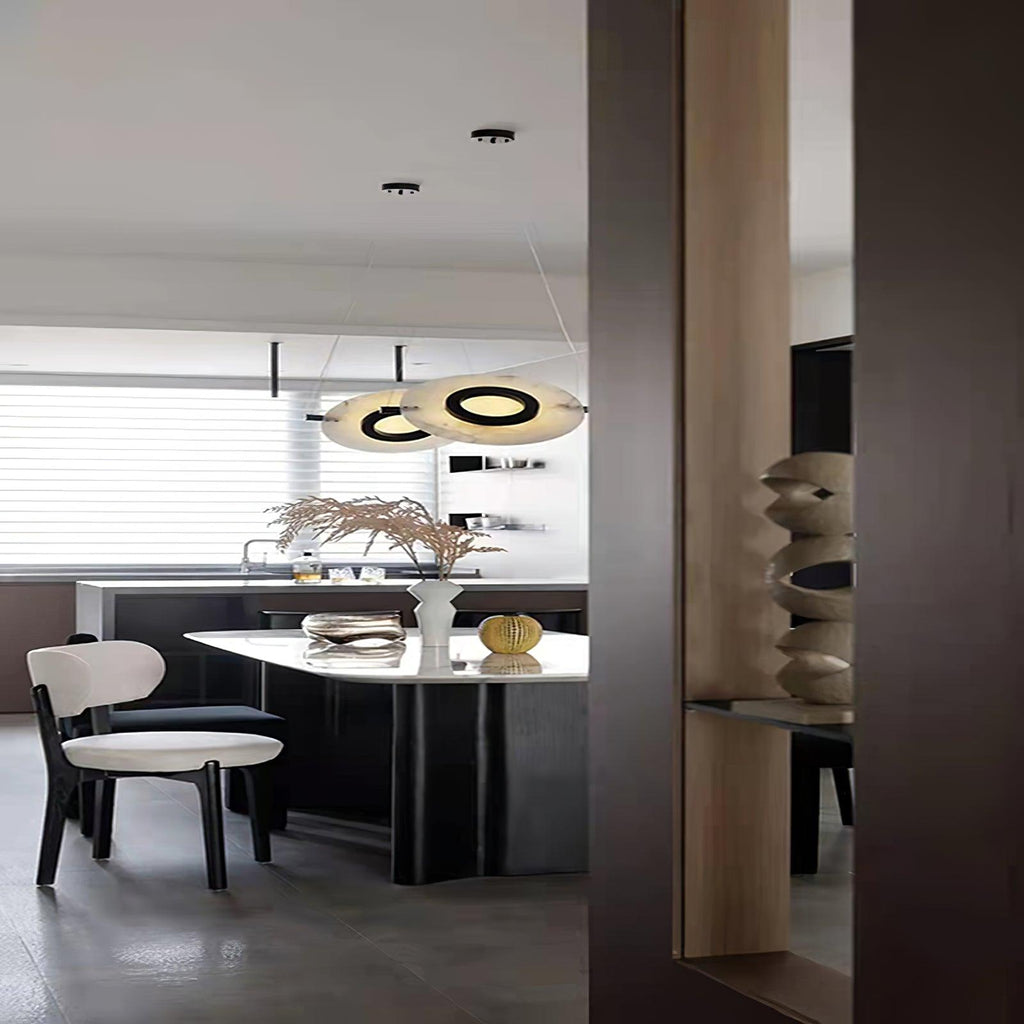 Lovenhill Alabaster Pendant Light-Moonnatur