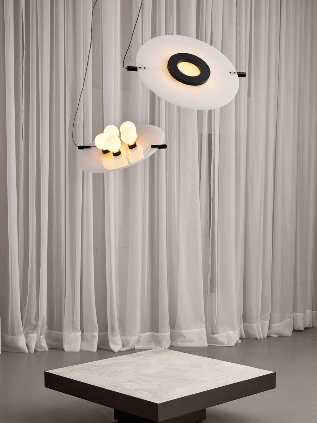 Lovenhill Alabaster Pendant Light-Moonnatur