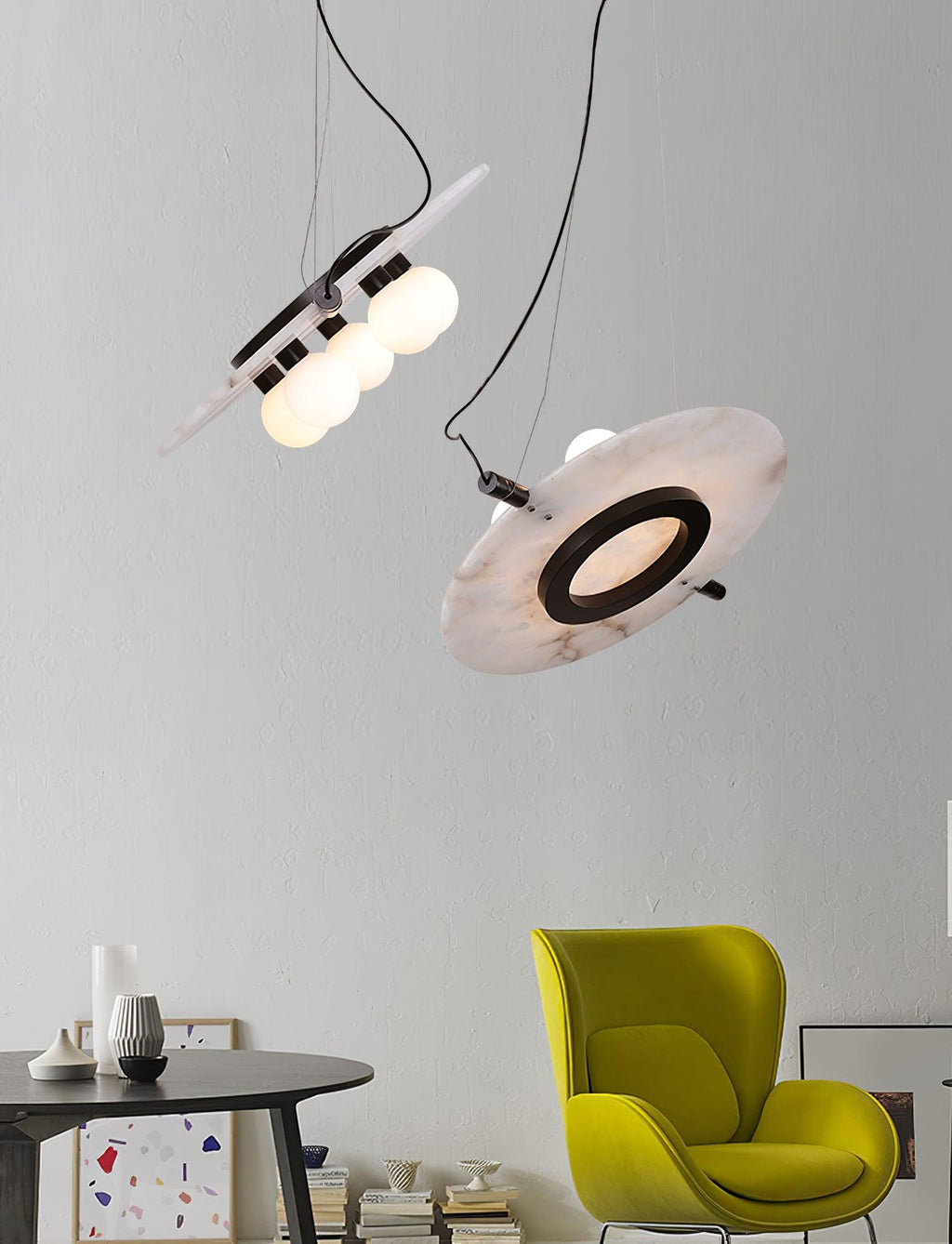 Lovenhill Alabaster Pendant Light-Moonnatur
