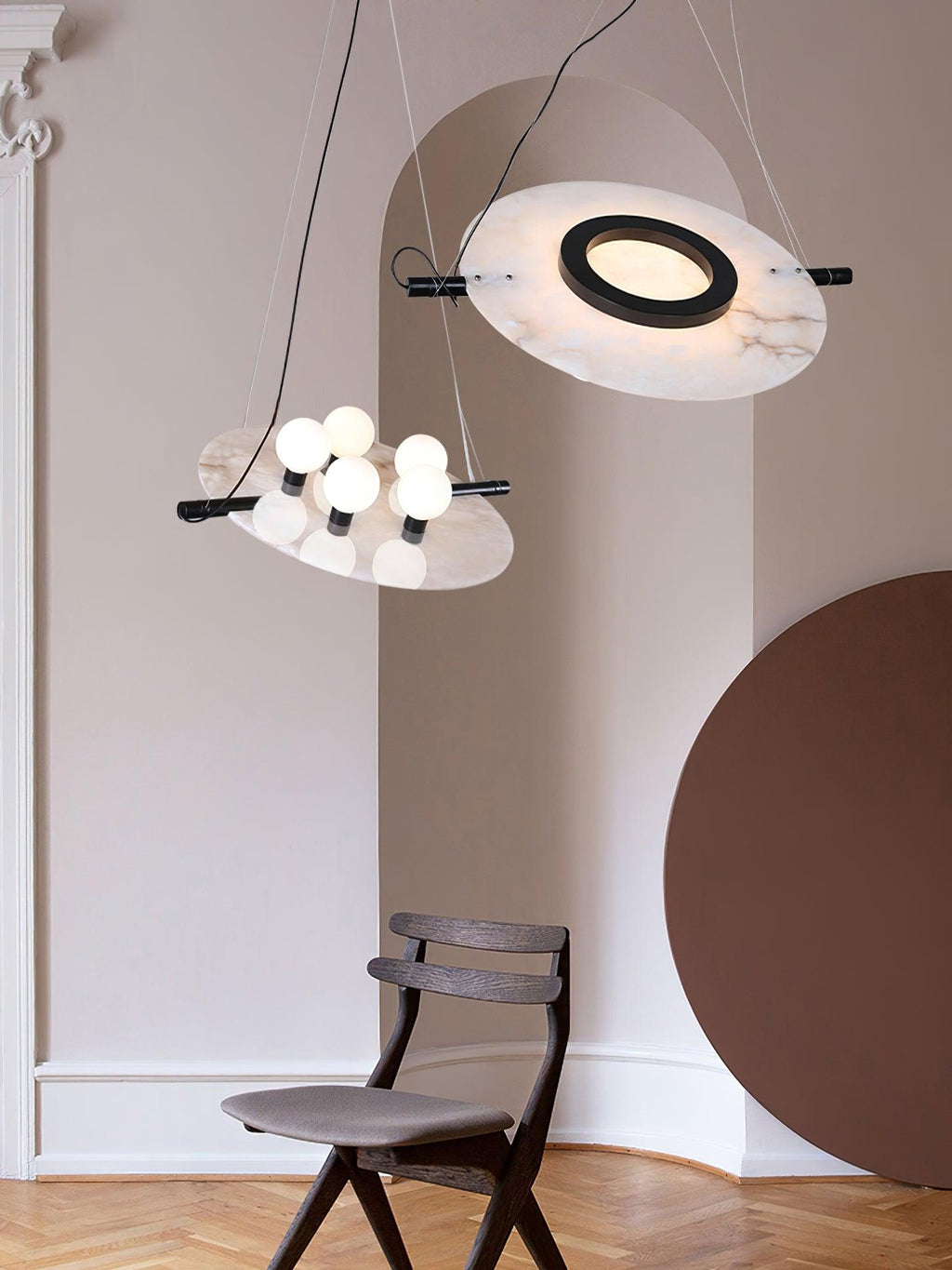 Lovenhill Alabaster Pendant Light-Moonnatur