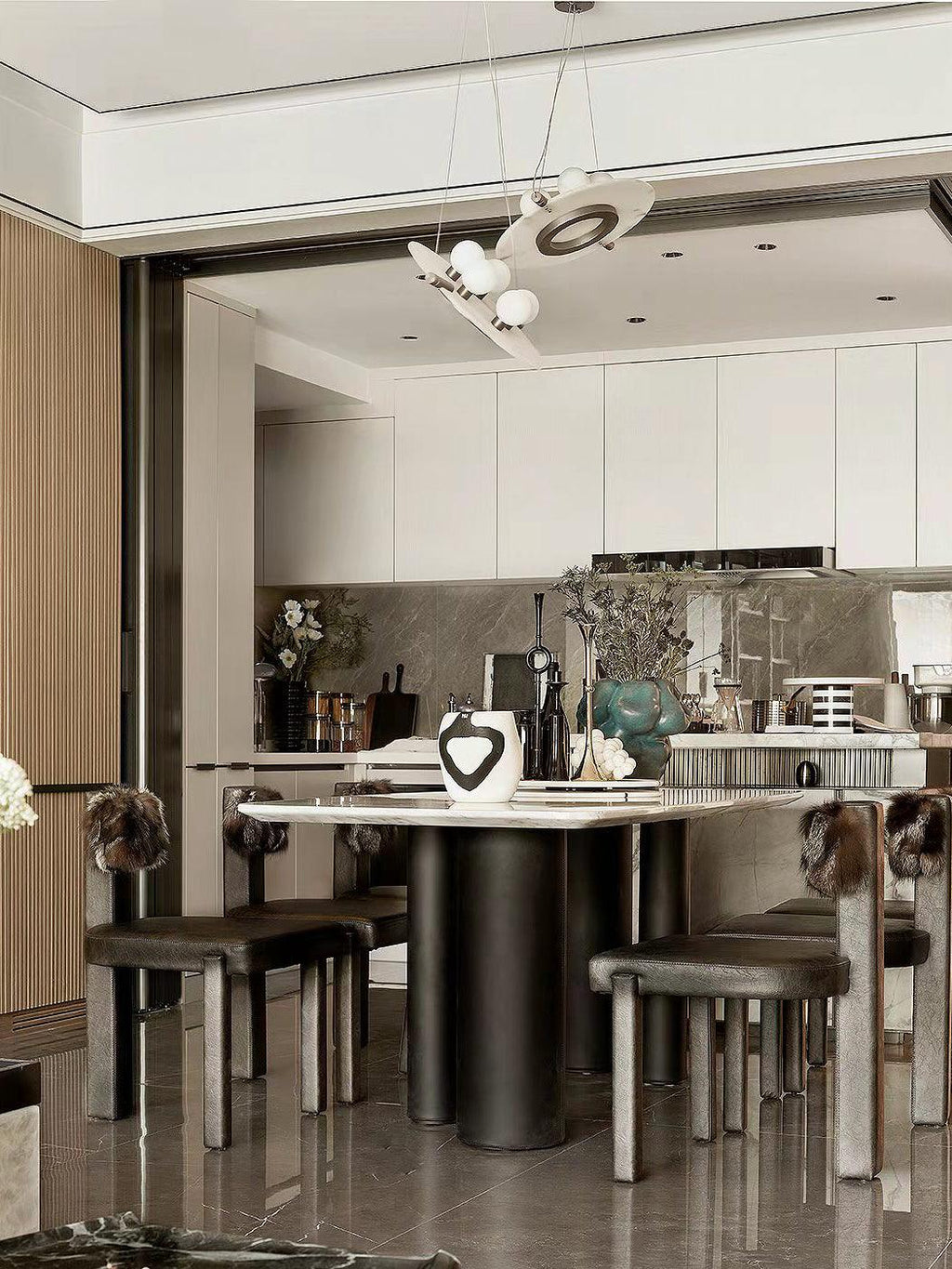 Lovenhill Alabaster Pendant Light-Moonnatur
