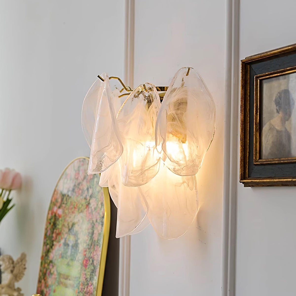 Zelvenrose Glass Wall Light-Moonnatur