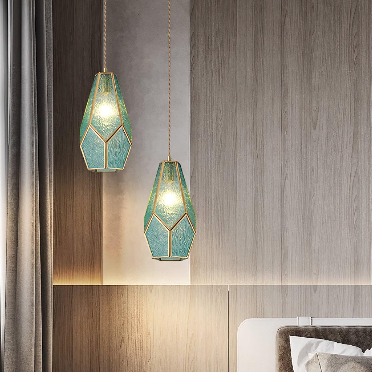 Ladergrove Glass Pendant Light-Moonnatur