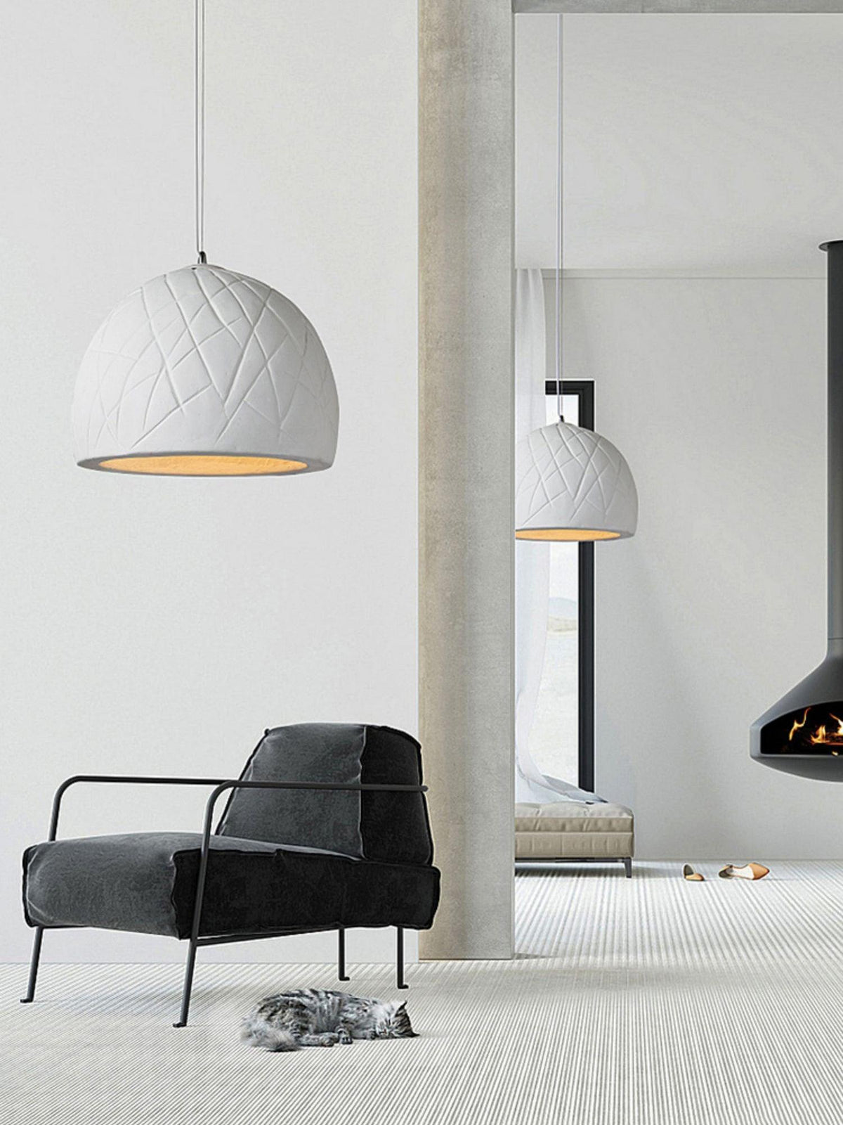 Farenara Polystyrene Pendant Light-Moonnatur