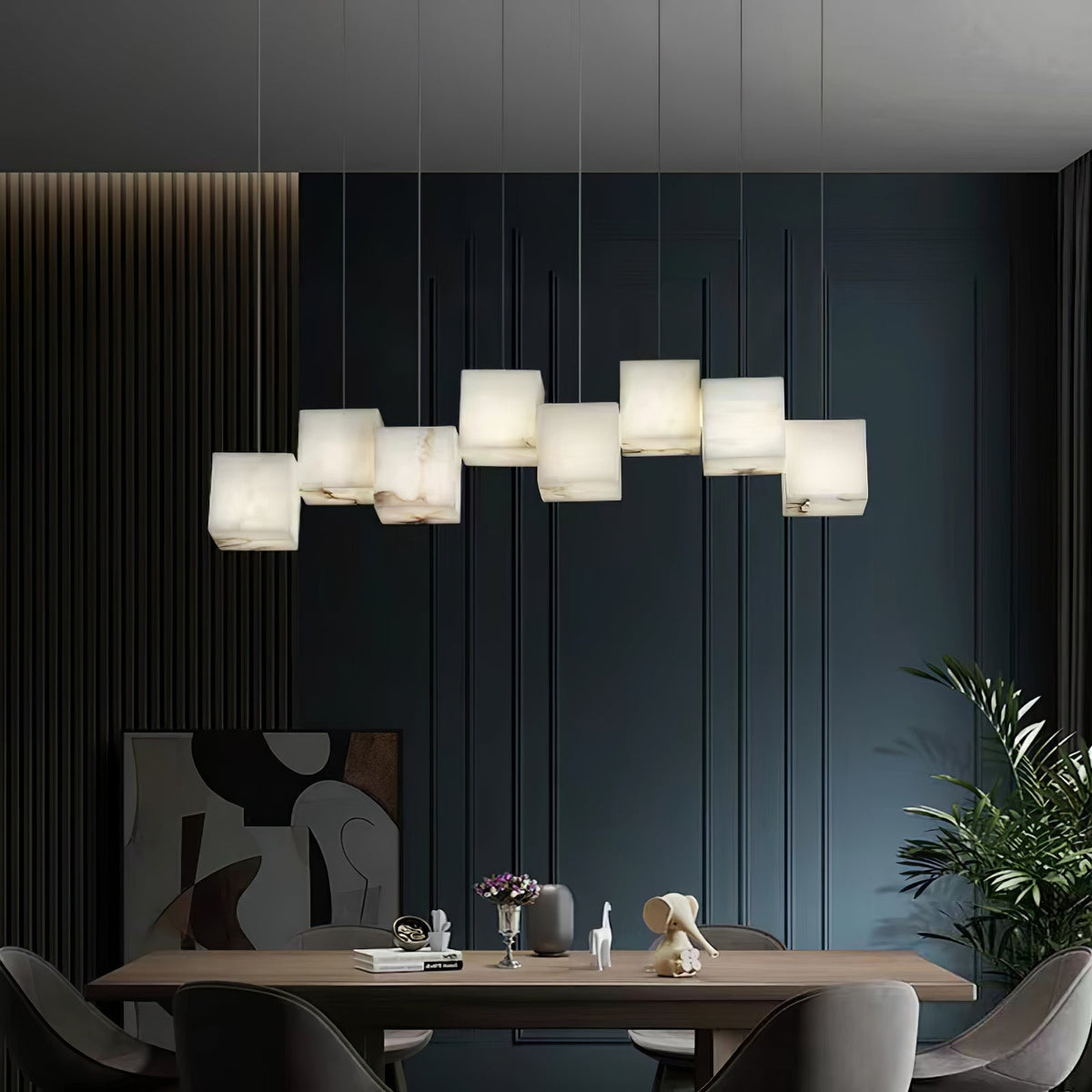 Cindeliel Alabaster Chandelier-Moonnatur