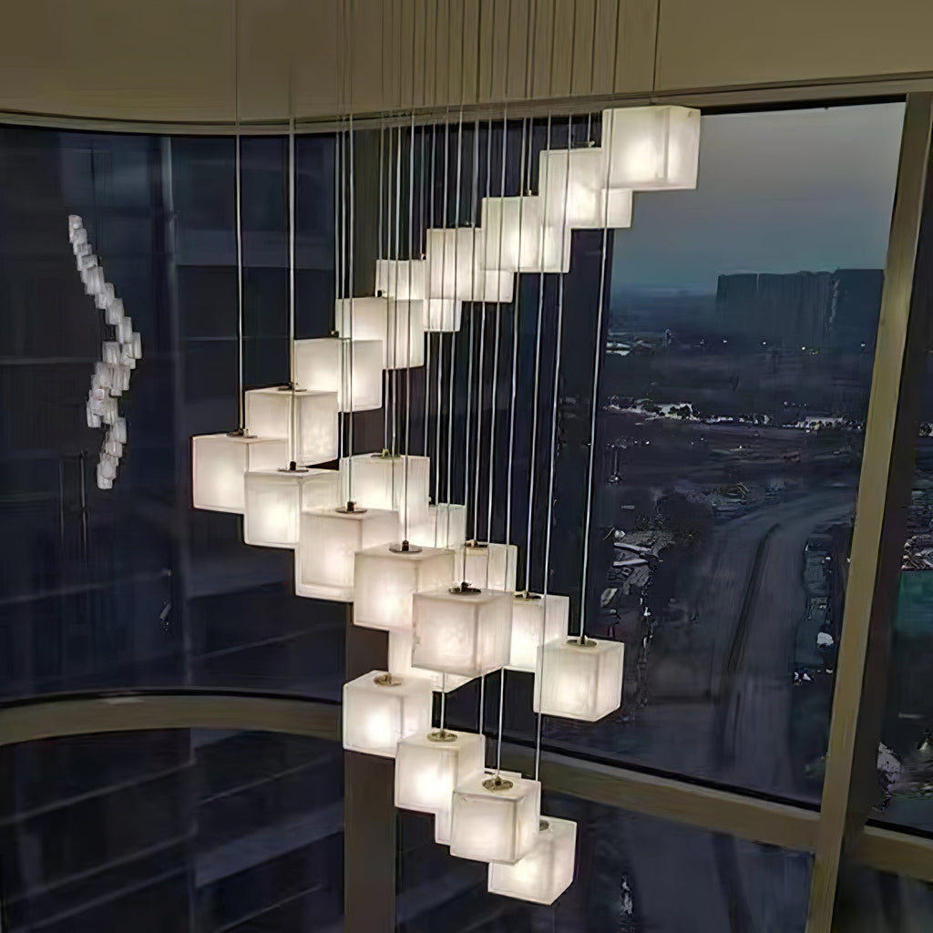 Cindeliel Alabaster Chandelier-Moonnatur