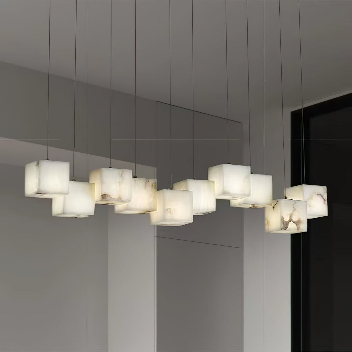 Cindeliel Alabaster Chandelier-Moonnatur