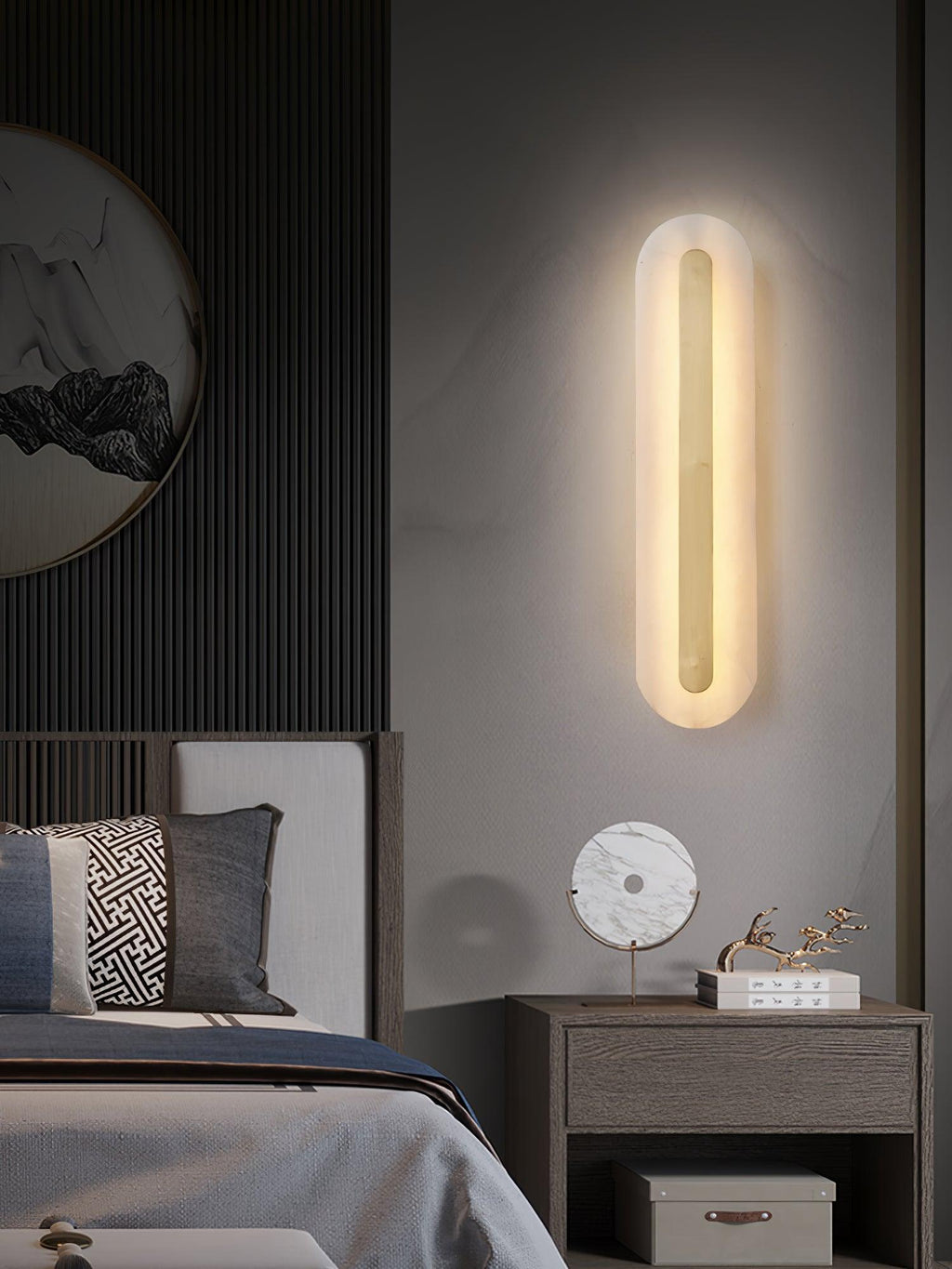 Glenaria Alabaster Wall Light-Moonnatur