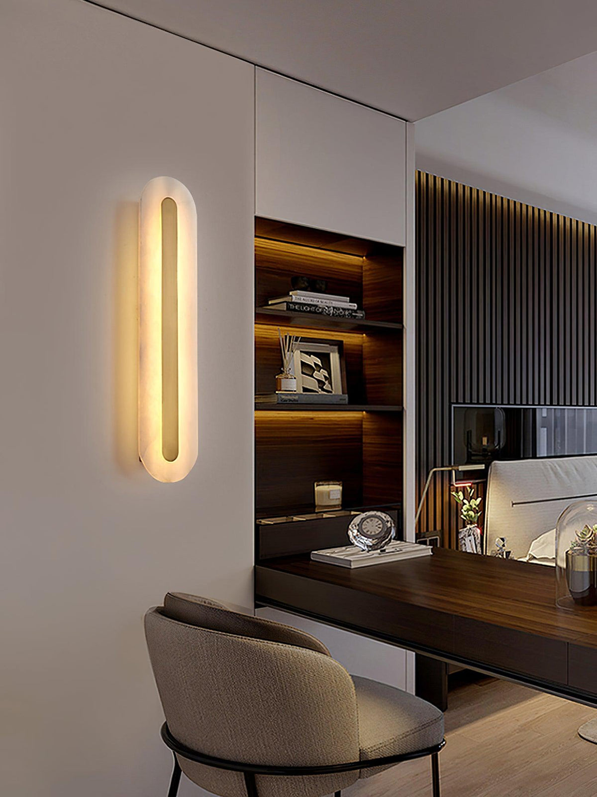 Glenaria Alabaster Wall Light-Moonnatur