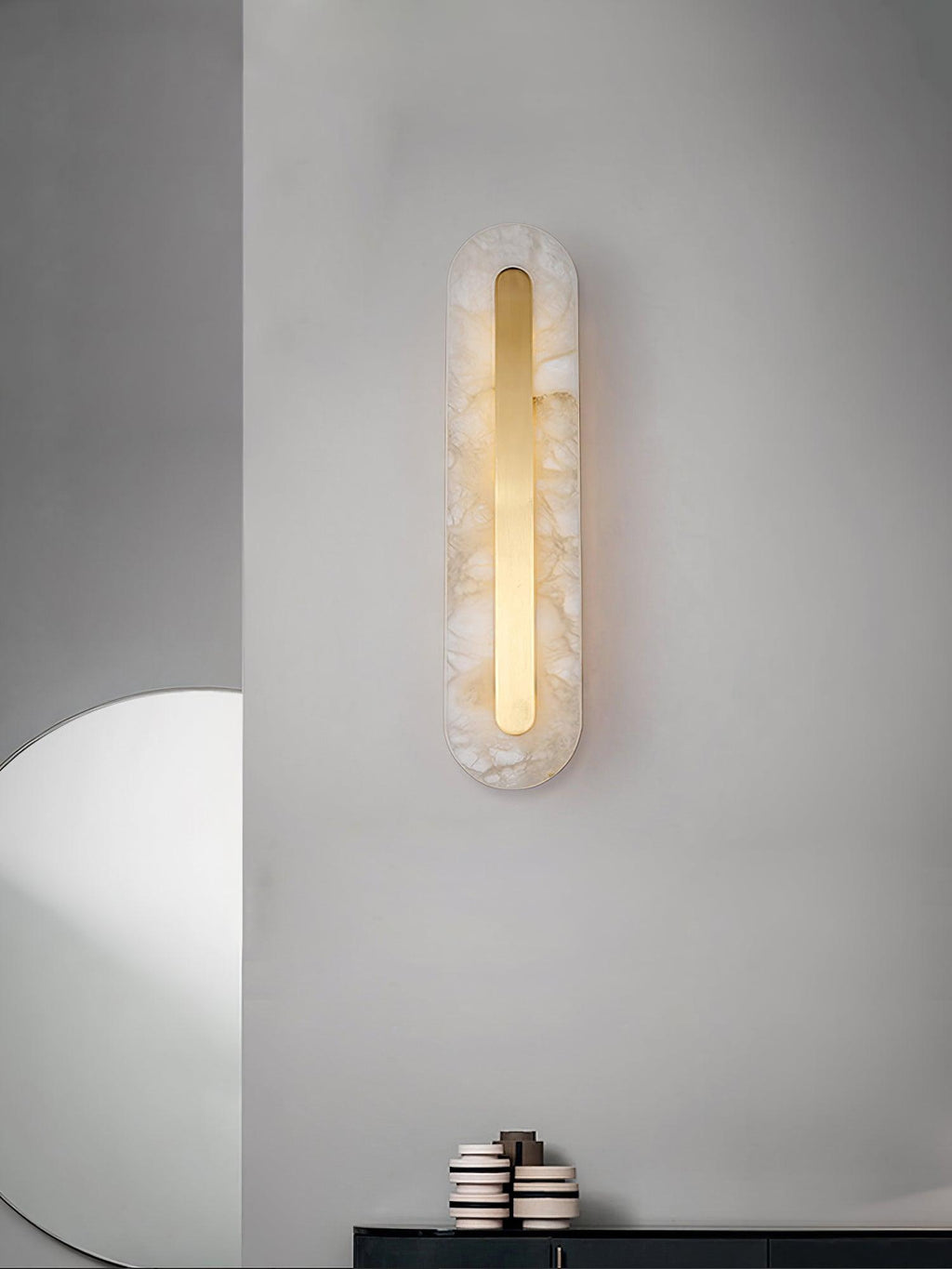 Glenaria Alabaster Wall Light-Moonnatur