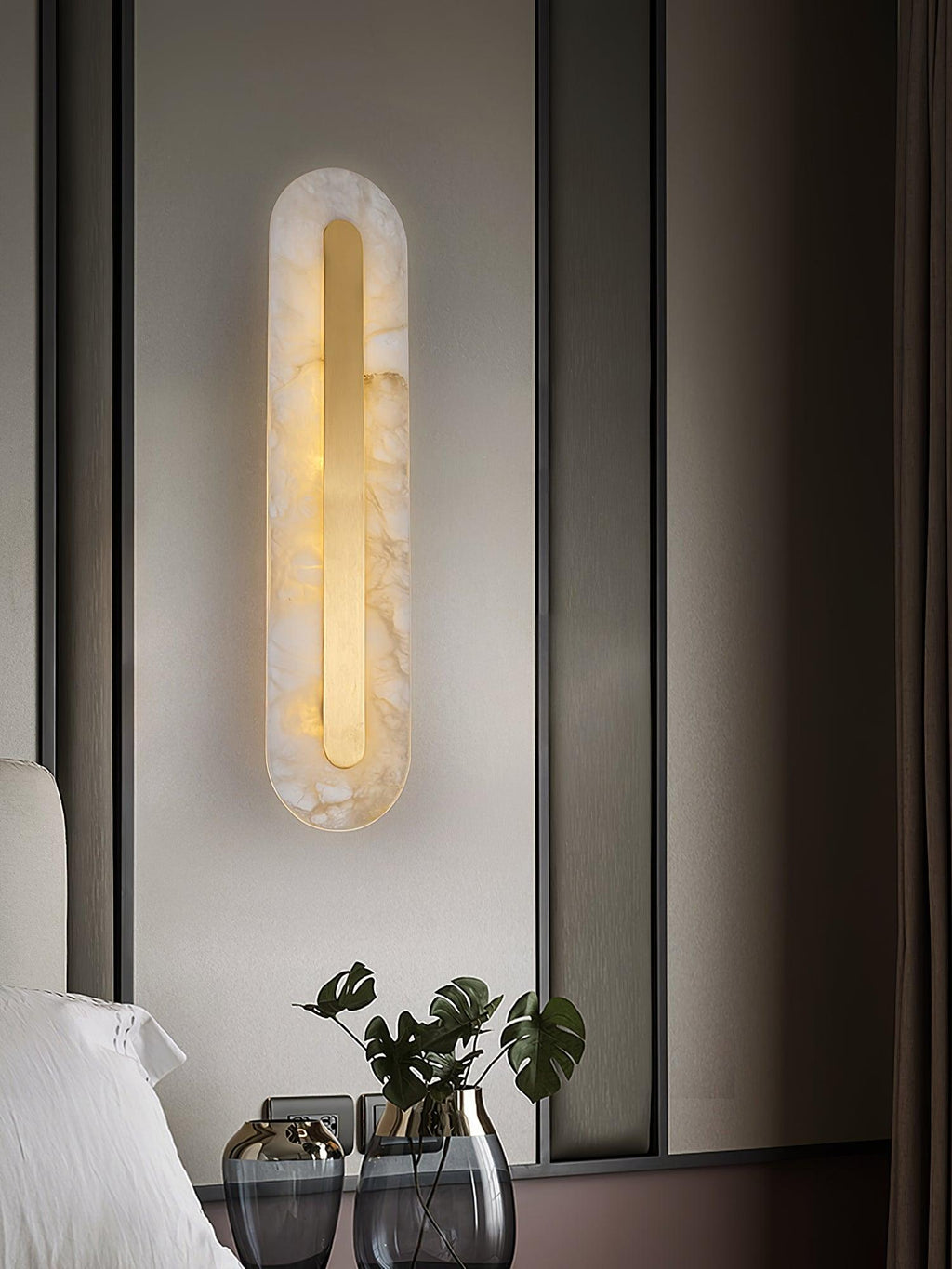 Glenaria Alabaster Wall Light-Moonnatur