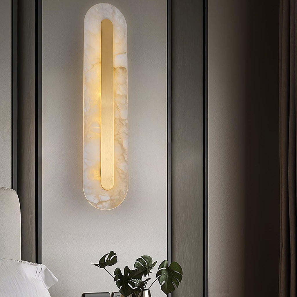 Lathenara Alabaster Wall Light-Moonnatur