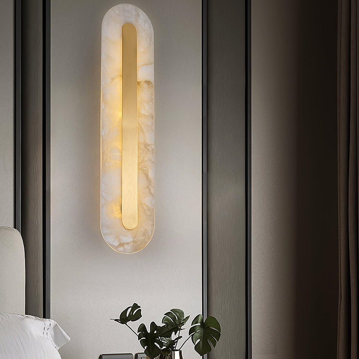 Emrenlynne Alabaster Wall Light-Moonnatur